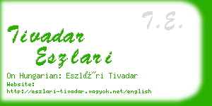 tivadar eszlari business card